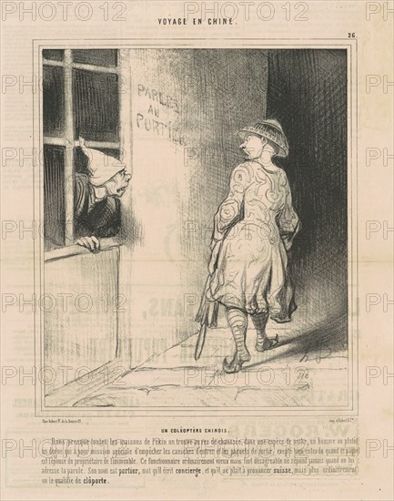 Un coléoptère chinois, 19th century. Creator: Honore Daumier.