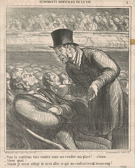 Pour la septième fois voulez-vous me rendre ..., 19th century. Creator: Honore Daumier.