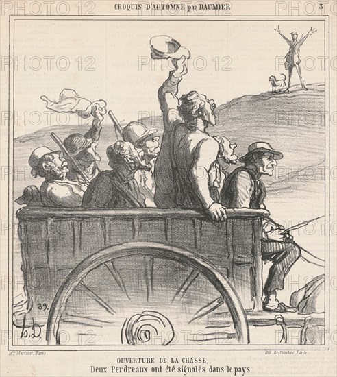 Ouverture de la chasse, 19th century. Creator: Honore Daumier.