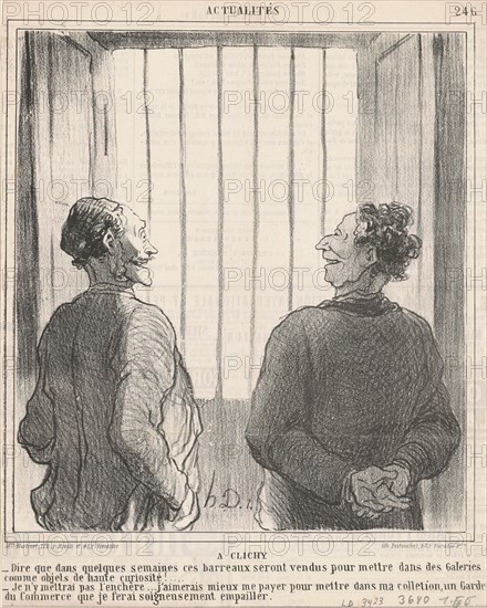 A Clichy, 19th century. Creator: Honore Daumier.