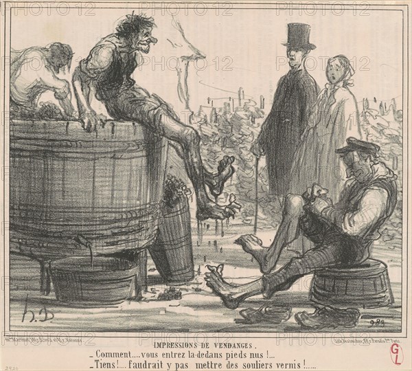 Impressions de vendages, 19th century. Creator: Honore Daumier.