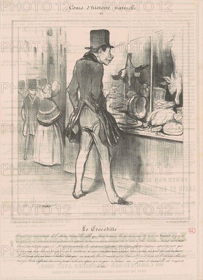 Le Crocodile, 19th century. Creator: Honore Daumier.