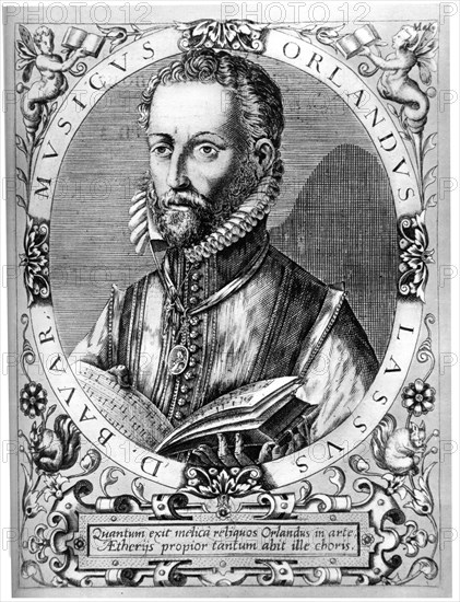 Orlande de Lassus, Franco-Flemish composer of the late Renaissance. Creator: Rene Boyvin.