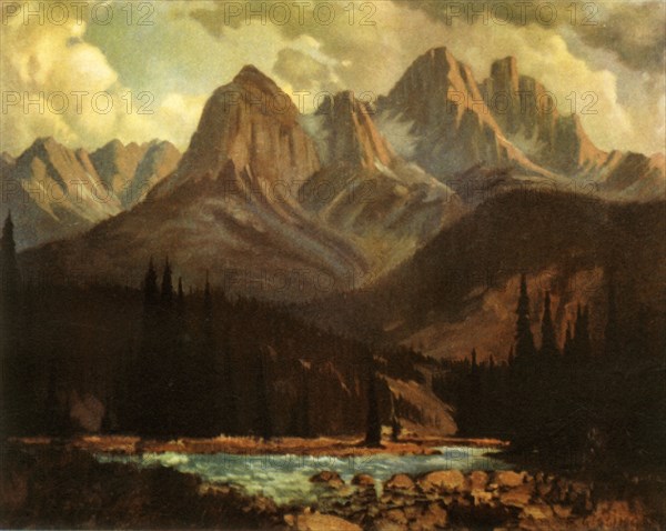 'The Three Sisters: Near Banff, Alberta', 1941. Creator: R. Gissing.