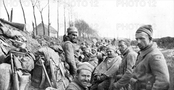 'La seconde bataille d'Ypres; Nos zouaves, le 24 avril 1915, a Boesinghe', 1915 Creator: Unknown.