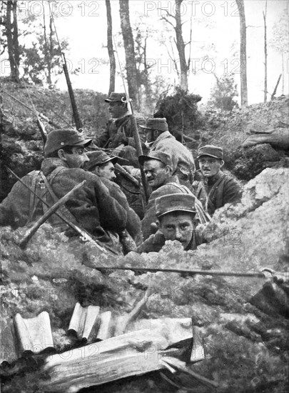 ''A la grande tranchee de Calonne; La deuxieme ligne allemande est conquise', 1915. Creator: Unknown.