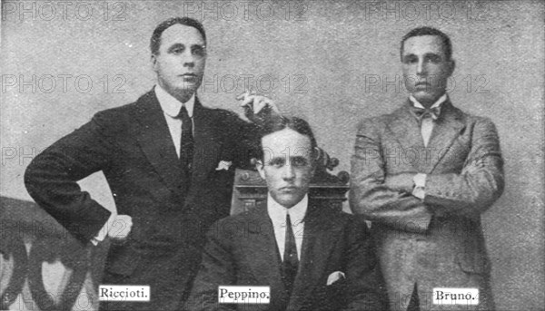 'L'entrée de l'Italie dans la Guere, le 24 mai 1915; Trois petits-fils de Garibaldi', 1915. Creator: Unknown.