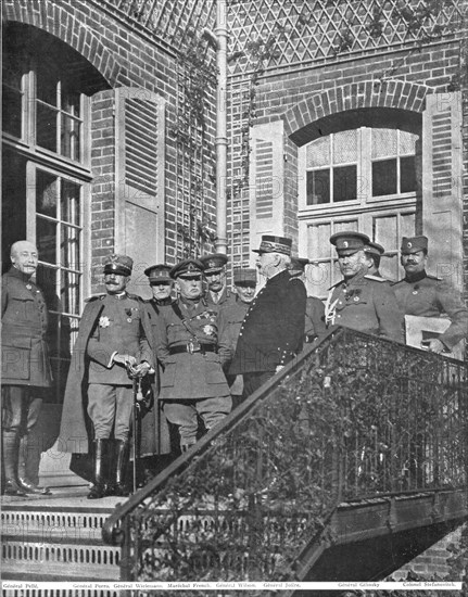 'Conferences Interalliees; Un conseil de Guerre au grand quartier general Francais', 1915 (1924). Creator: Unknown.