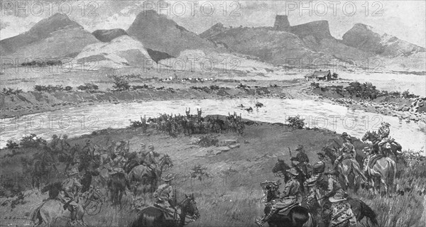 'En Afrique, La fin du general Beyers, tue dans sa fuite, au milieu du Vaal', 1914 (1924). Creator: Unknown.