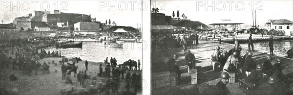 'Corfou, Base Serbe; Dans la nuit du 10 au janvier 1916, le 6 bataillon de chasseurs..., 1916 (1924) Creator: Unknown.