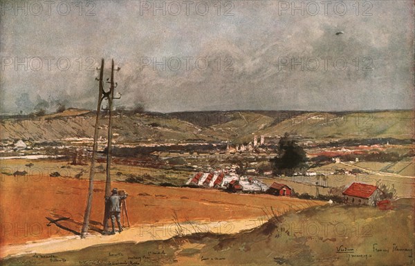 ''Verdun; Vue prise du Fort de la Chaume', 1916 (1924) Creator: Francois Flameng.