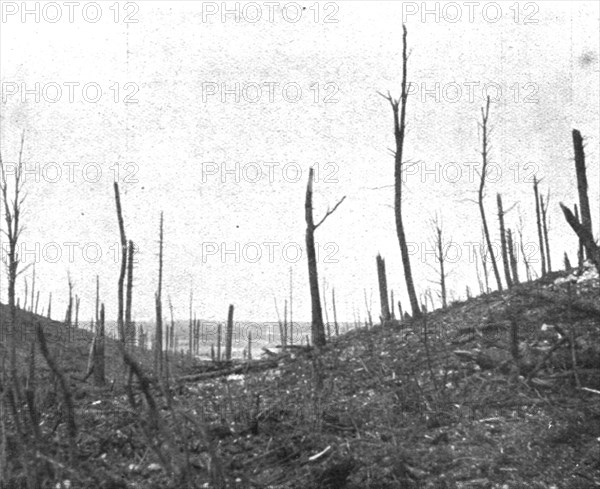 ''Le Champ de Bataille; La debouche du ravin de la Caillette', 1916 (1924) Creator: Unknown.