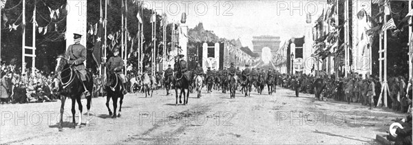 'Le jour de gloire; le general Pershing, commandant l'armee americaine, ouvre..., 1919. Creator: Unknown.