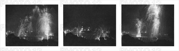 ''Le jour de gloire; le feu d'arifice du Pont-Neuf vu des toits du Louvre. Creator: L Gimpel.