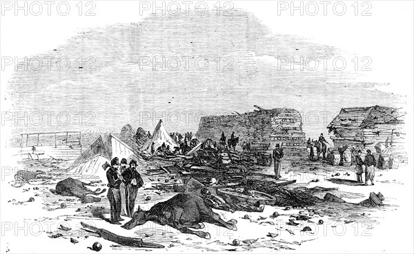 The Morning after the Explosion at Inkerman Mill, 1856.  Creator: Unknown.