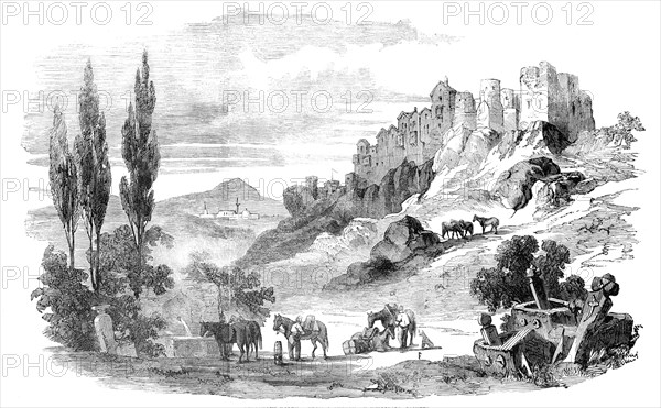 Tchoufout-Kaleh - from a sketch by Willibald Richter, 1856.  Creator: Unknown.