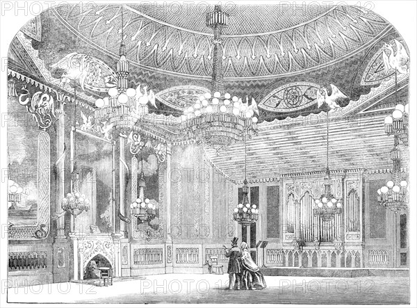 The Music-Room, in the Pavilion, Brighton, 1856.  Creator: Unknown.