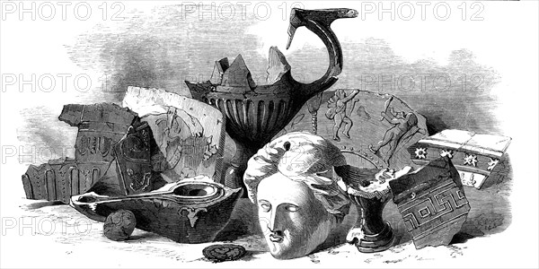 Antiquities found near Head-Quarters, before Sebastopol, 1856.  Creator: Edward Alfred Goodall.