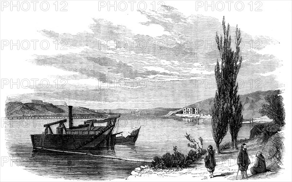 Careening Bay, Sebastopol - sketched by J. A. Crowe, 1856.  Creator: J. A. Crowe.