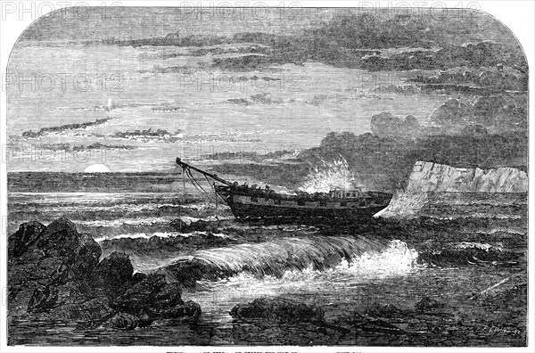 Wreck of "The George Lord", off the Isle of Wight, 1856.  Creator: Edmund Evans.