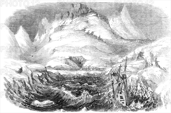 Loss of the Schooner "Archus", loaded with Silver-Lead Ore, on the Coast of Greenland, 1856.  Creator: Unknown.