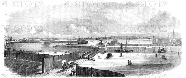 Victoria Docks - general view, 1856.  Creator: Unknown.