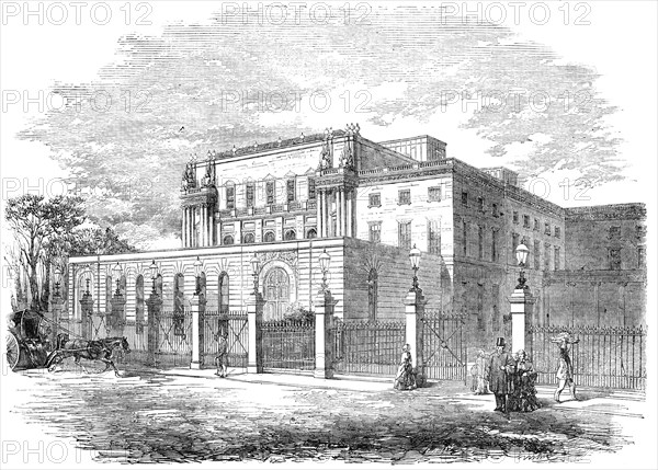 Exterior of the New Ball-Room, Buckingham Palace, 1856.  Creator: Unknown.