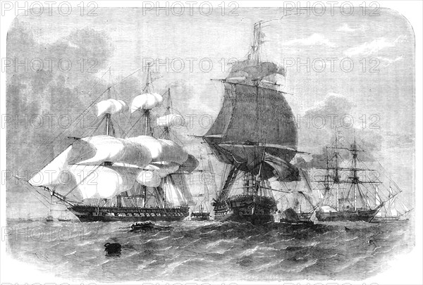 The Baltic Flying Squadron of 1856: Falcon, Harrier, Samson, Imperieuse, Arrogant, Euryalus, Amphion Creator: Unknown.