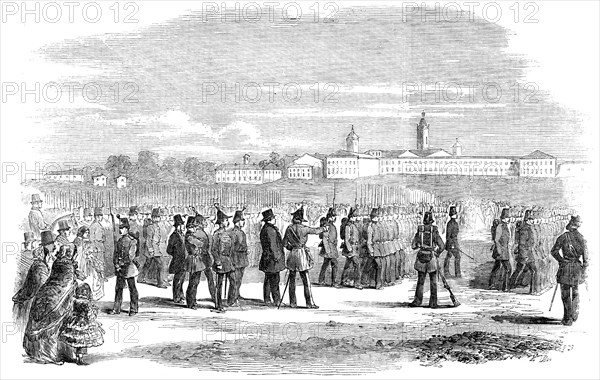 Review of the British-Italian Legion, at Novara, 1856.  Creator: Unknown.