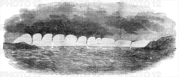 Waterspouts seen off Malta, 1856.  Creator: Unknown.