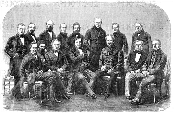 The Peace Plenipotentiaries - from a photograph by Mayer Brothers, and Pierson, of Paris, 1856.  Creator: Unknown.