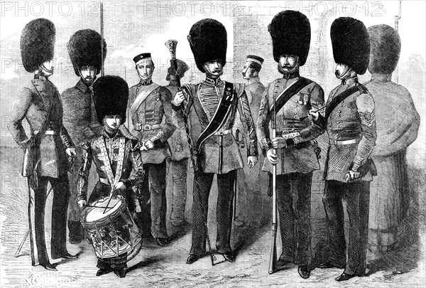 New Uniform of the Coldstream Guards, 1856.  Creator: Unknown.