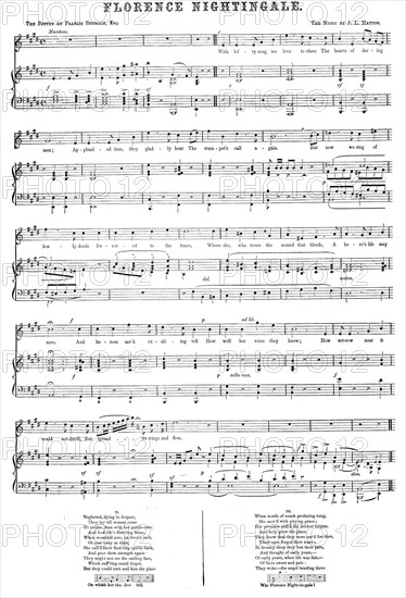 'Florence Nightingale', (sheet music), 1856.  Creator: Unknown.