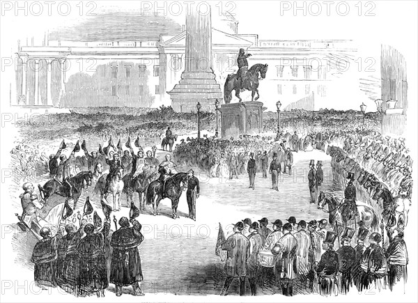 Proclamation of Peace at Trafalgar-Square, 1856.  Creator: Unknown.