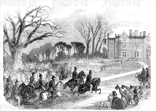 Visit of Prince Albert to Colchester - Arrival of His Royal Highness and Staff at Wavenhoe Park, 185 Creator: Edmund Evans.