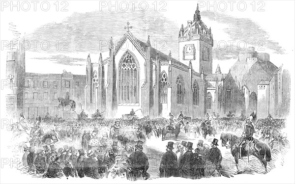 The Reading of the Royal Proclamation of Peace and for a Day of Thanksgiving, at Edinburgh, 1856.  Creator: Unknown.