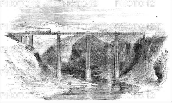 The Sitter Viaduct, on the Appenzel Railway, 1856.  Creator: Unknown.