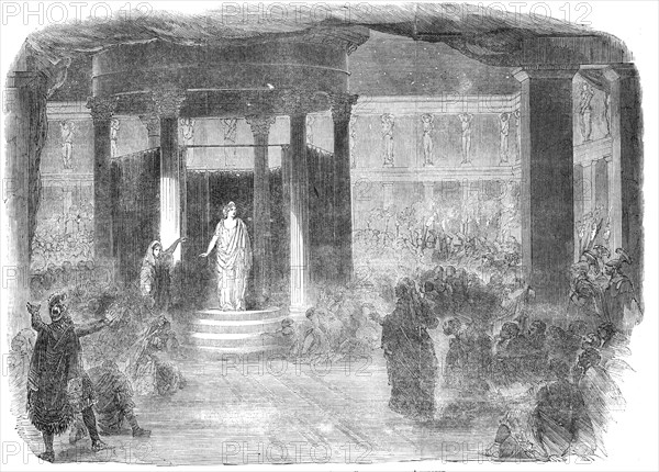 The Statue Scene from "The Winter's Tale", at the Princess' Theatre, 1856.  Creator: Unknown.