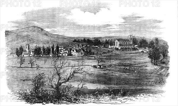 Rugeley - sketched from the Railway, 1856.  Creator: Unknown.