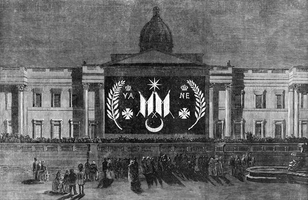 The Peace Illuminations - The National Gallery, 1856.  Creator: Unknown.
