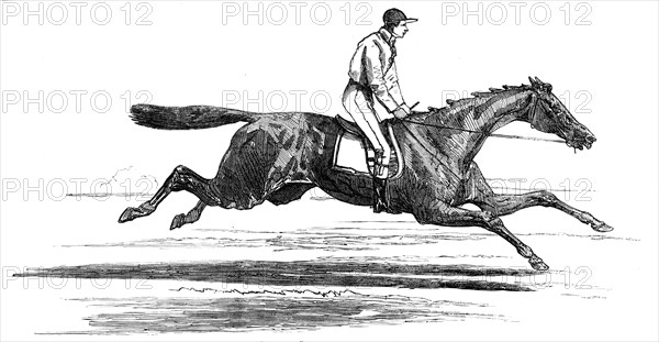 Epsom Races - "Ellington", Winner of the Derby, 1856.  Creator: Unknown.