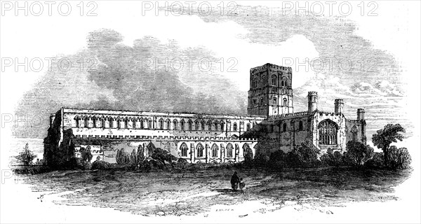 St. Albans Abbey, from the South-West, 1856.  Creator: Unknown.