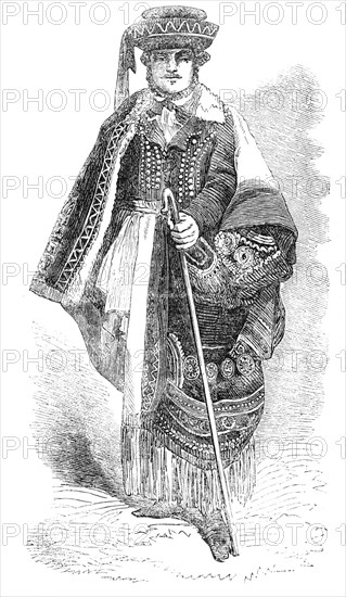 Hungarian Shepherd - from a photograph by Richebourg, 1856. Creator: Unknown.