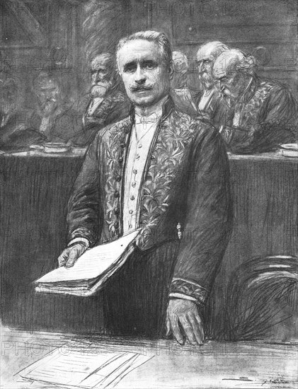 'Un grand discours de M. Paul Deschanel a l'institut; " …Aujourd'hui c'est toute la France..., 1916 Creator: J Simont.