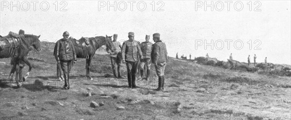 'Autour de la bataille du Kaimaktchalan; le general Vasitch, commandant la 111e armee serbe, visite Creator: Vladimir Betzitch.