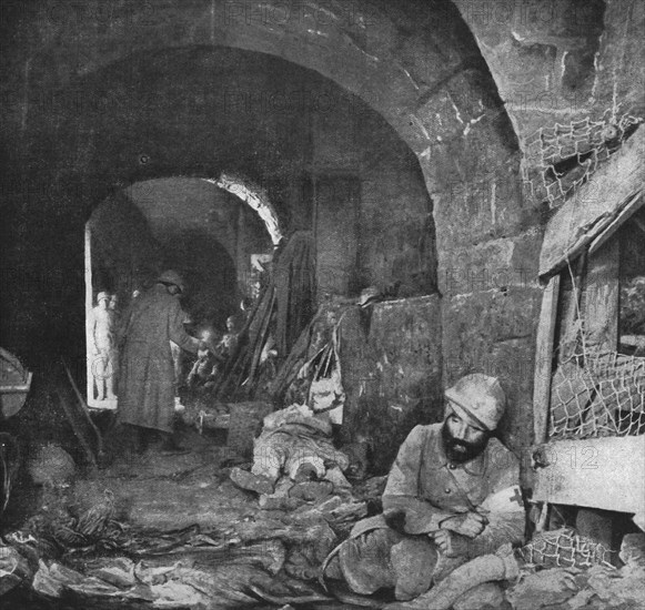 'Apres la reprise du Fort de Vaux; le couloir central', 1916. Creator: Unknown.
