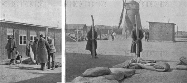 'Les prisonniers de guerre en allemagne; au camp de prisonniers de Sydow (Pomeranie)..., 1916. Creator: Unknown.