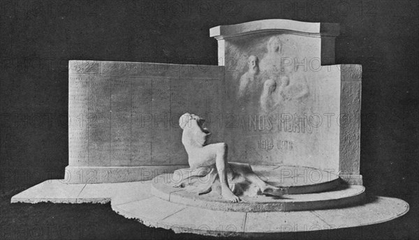 'Maquette d'un monument aux prisonniers morts en captivite, execute au camp de..., 1916. Creator: Unknown.