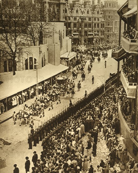 'The King and Queen Leaving Westminster Abbey', 1937. Creator: Photochrom Co Ltd of London.