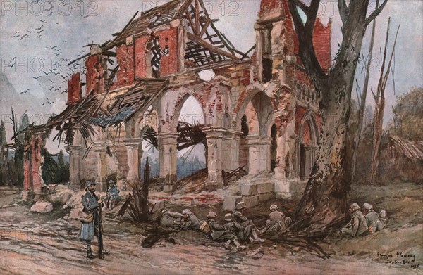 ''L'eglise de Frise',1916. Creator: Francois Flameng.